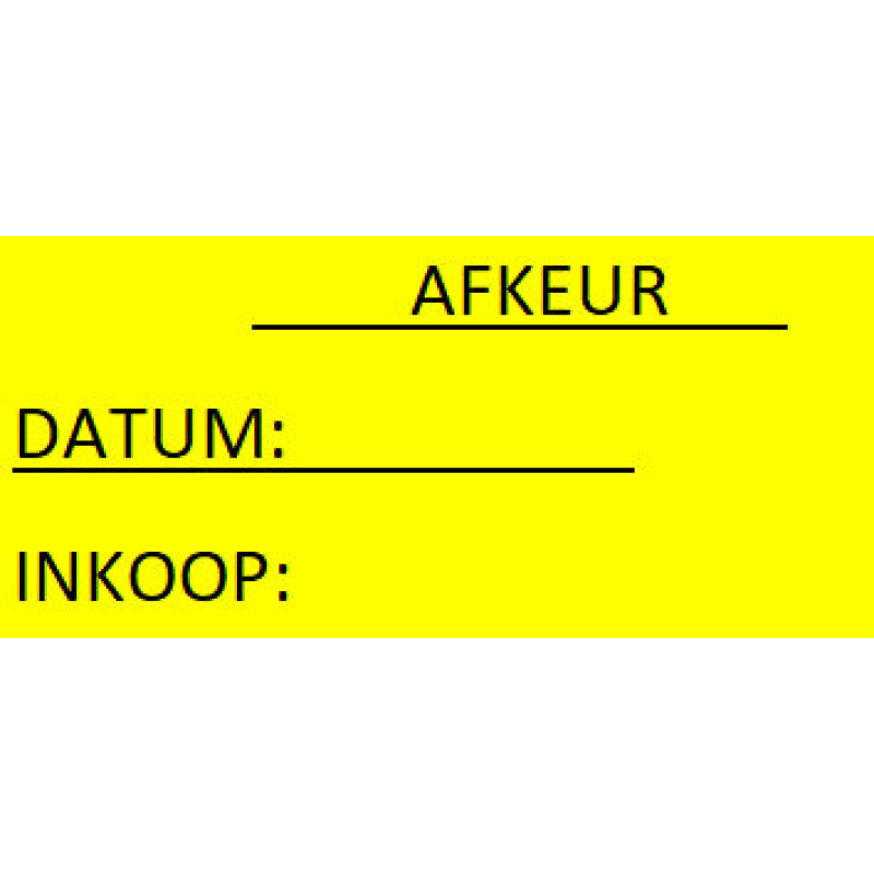 Etiket CDC Afkeur (777001)